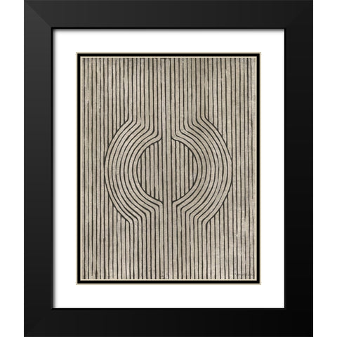 Cedar Grooves IV Black Modern Wood Framed Art Print with Double Matting by Lam, Vanna