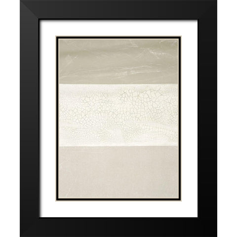 Cracked Parchment I Black Modern Wood Framed Art Print with Double Matting by Lam, Vanna