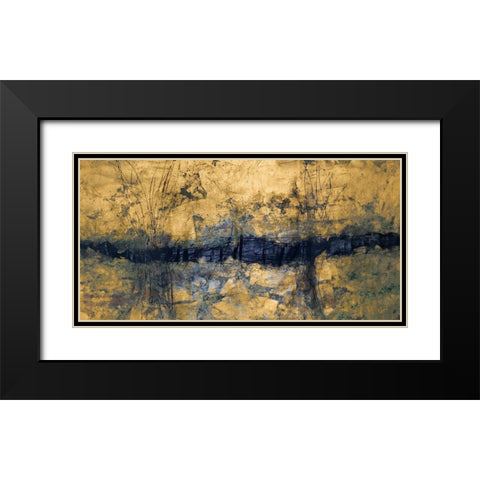 Etched Gold Black Modern Wood Framed Art Print with Double Matting by Willett, Michael