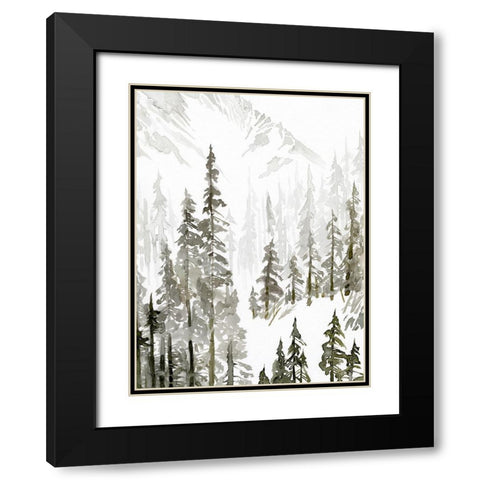 Custom Continental Divide I Black Modern Wood Framed Art Print with Double Matting by Green, Jacob