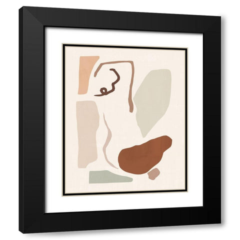 Lounge Abstract II Black Modern Wood Framed Art Print with Double Matting by Barnes, Victoria