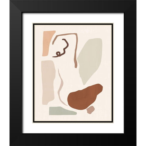 Lounge Abstract II Black Modern Wood Framed Art Print with Double Matting by Barnes, Victoria