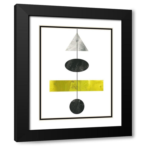 Geo Mobile II Black Modern Wood Framed Art Print with Double Matting by Vess, June Erica