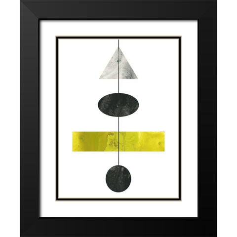 Geo Mobile II Black Modern Wood Framed Art Print with Double Matting by Vess, June Erica