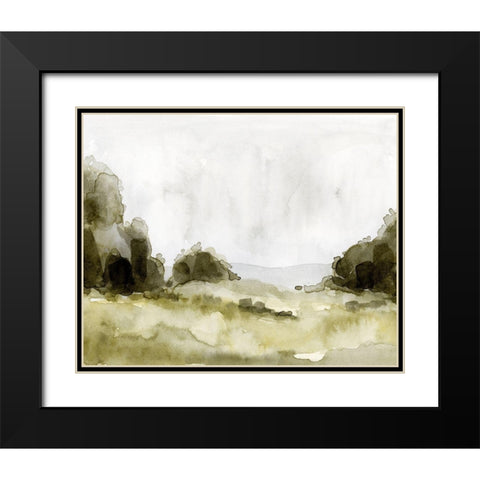 Simple Watercolor Scape II Black Modern Wood Framed Art Print with Double Matting by Barnes, Victoria