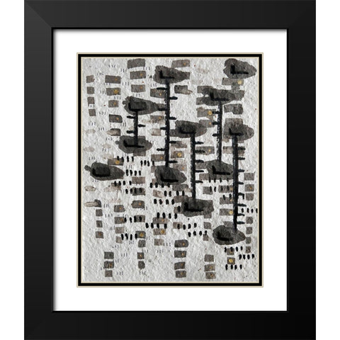 Celestial Ladder Black Modern Wood Framed Art Print with Double Matting by Arbel, Lori