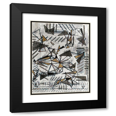Fractures of Light Black Modern Wood Framed Art Print with Double Matting by Arbel, Lori