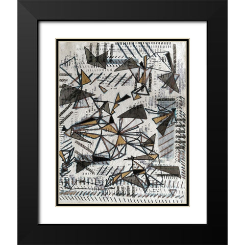 Fractures of Light Black Modern Wood Framed Art Print with Double Matting by Arbel, Lori