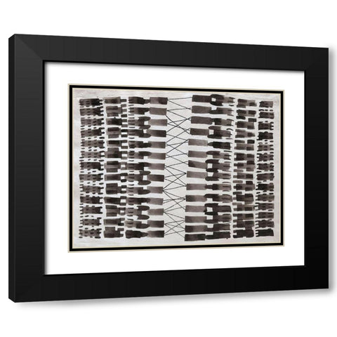 Synapses Black Modern Wood Framed Art Print with Double Matting by Arbel, Lori