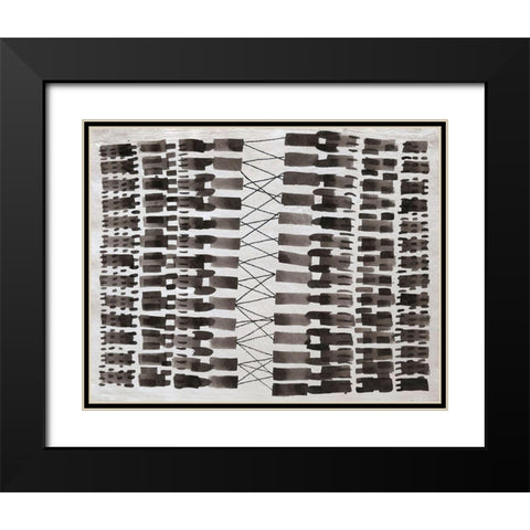 Synapses Black Modern Wood Framed Art Print with Double Matting by Arbel, Lori