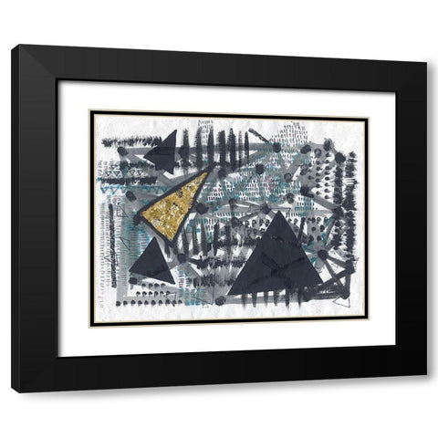 Golden Triangle Black Modern Wood Framed Art Print with Double Matting by Arbel, Lori