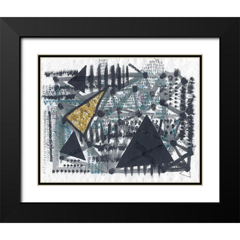 Golden Triangle Black Modern Wood Framed Art Print with Double Matting by Arbel, Lori