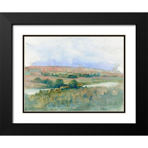 Hilltop Vista I Black Modern Wood Framed Art Print with Double Matting by OToole, Tim