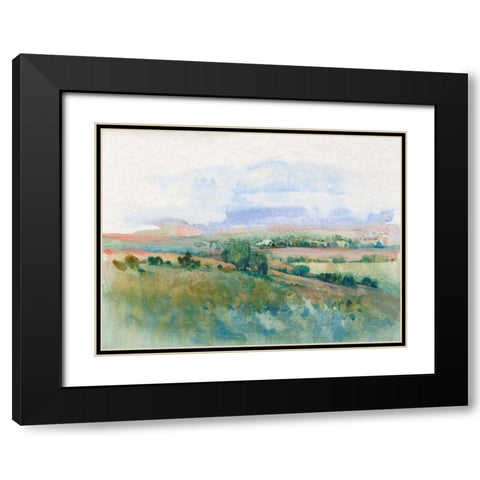 Hilltop Vista II Black Modern Wood Framed Art Print with Double Matting by OToole, Tim