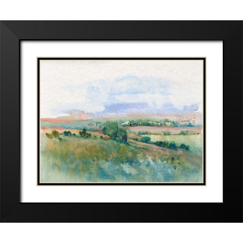 Hilltop Vista II Black Modern Wood Framed Art Print with Double Matting by OToole, Tim