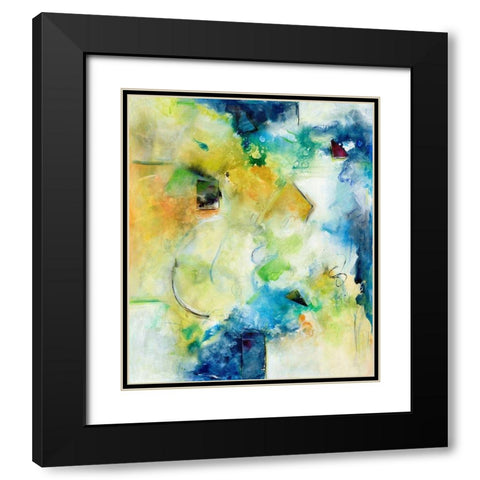 Starlings II Black Modern Wood Framed Art Print with Double Matting by Combs, Joyce