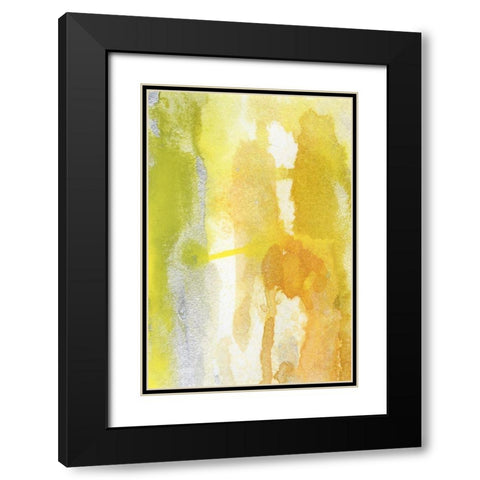 Golden Reflections I Black Modern Wood Framed Art Print with Double Matting by Combs, Joyce