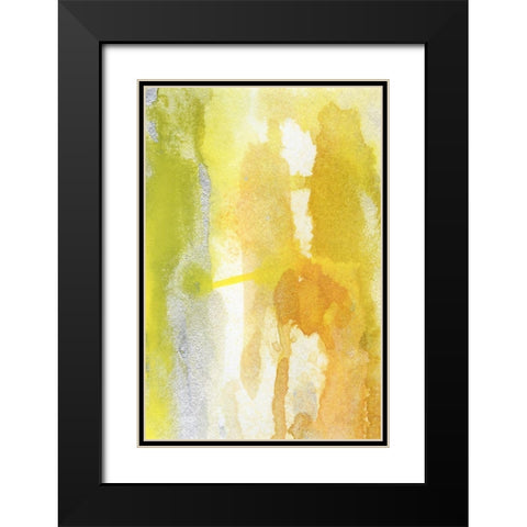 Golden Reflections I Black Modern Wood Framed Art Print with Double Matting by Combs, Joyce