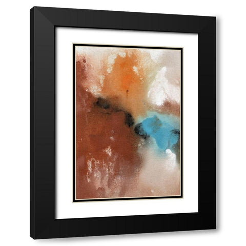 Affection I Black Modern Wood Framed Art Print with Double Matting by Combs, Joyce