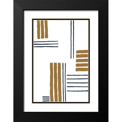 Underscore I Black Modern Wood Framed Art Print with Double Matting by Moore, Regina