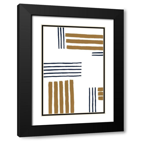 Underscore II Black Modern Wood Framed Art Print with Double Matting by Moore, Regina