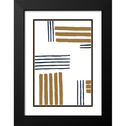 Underscore II Black Modern Wood Framed Art Print with Double Matting by Moore, Regina