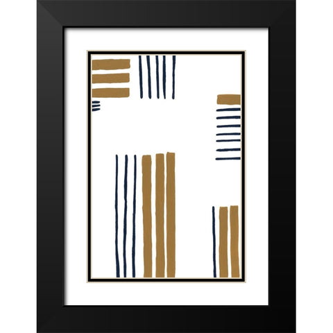 Underscore III Black Modern Wood Framed Art Print with Double Matting by Moore, Regina