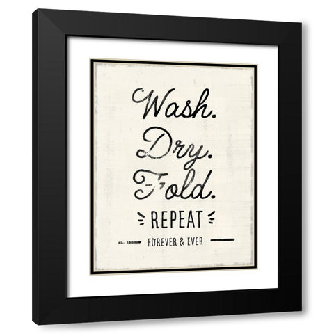 Laundry Room I Black Modern Wood Framed Art Print with Double Matting by Barnes, Victoria