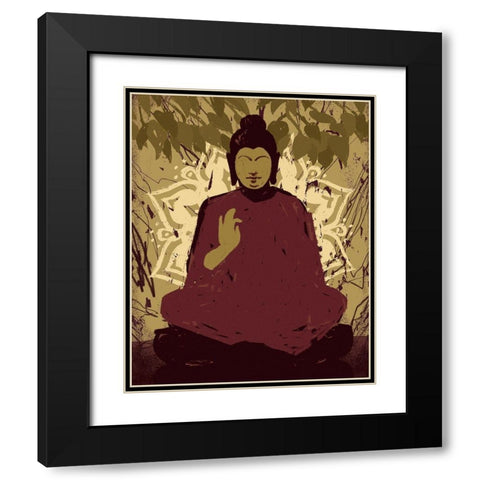 Under the Bodhi Tree I Black Modern Wood Framed Art Print with Double Matting by Green, Jacob