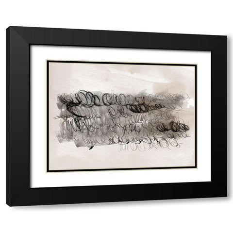Scribble Abstracts II Black Modern Wood Framed Art Print with Double Matting by Parker, Jennifer Paxton