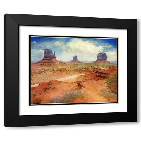 Golden Road I Black Modern Wood Framed Art Print with Double Matting by Vest, Chris