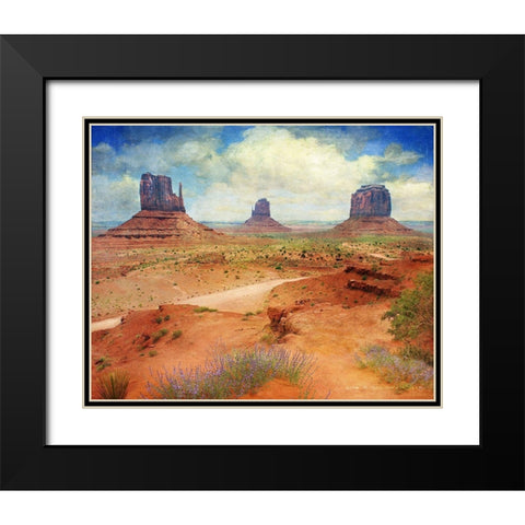 Golden Road I Black Modern Wood Framed Art Print with Double Matting by Vest, Chris