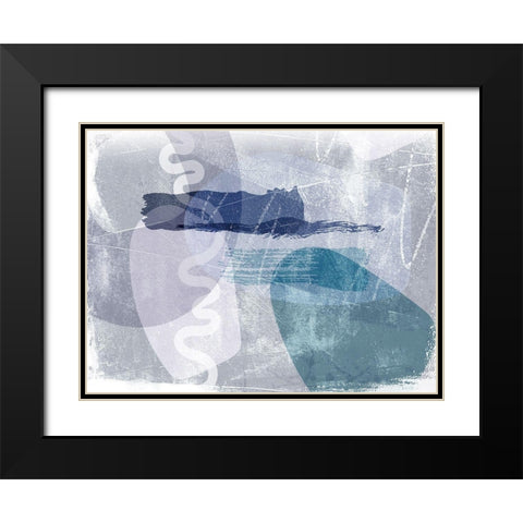 Rendition II Black Modern Wood Framed Art Print with Double Matting by Naskrent, Delores