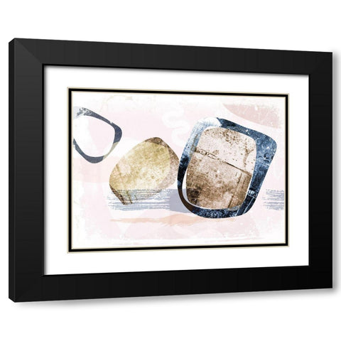 Stone Gem I Black Modern Wood Framed Art Print with Double Matting by Naskrent, Delores