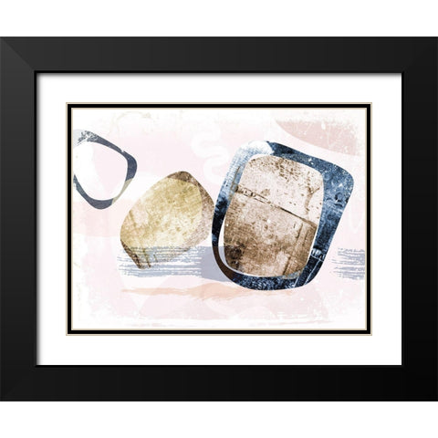 Stone Gem I Black Modern Wood Framed Art Print with Double Matting by Naskrent, Delores