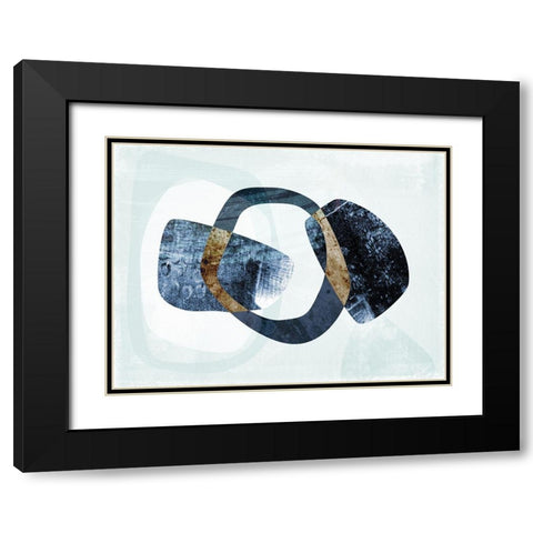 Stone Gem II Black Modern Wood Framed Art Print with Double Matting by Naskrent, Delores