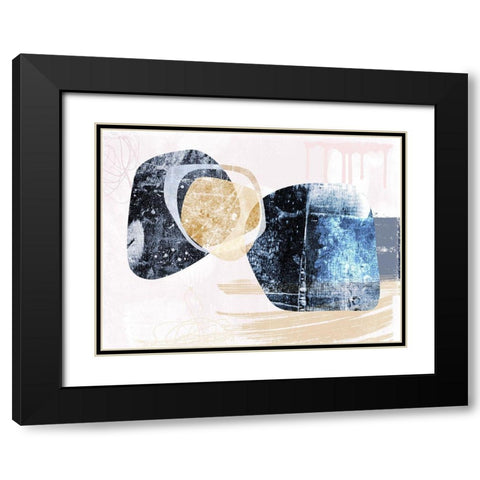 Stone Gem III Black Modern Wood Framed Art Print with Double Matting by Naskrent, Delores