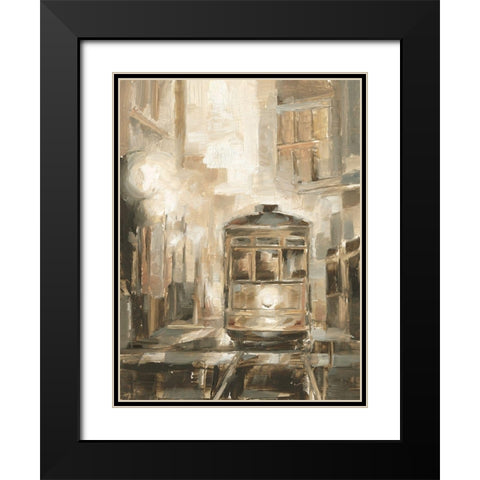 Night Trolley I Black Modern Wood Framed Art Print with Double Matting by Harper, Ethan