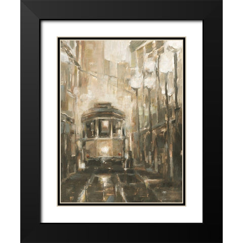 Night Trolley II Black Modern Wood Framed Art Print with Double Matting by Harper, Ethan