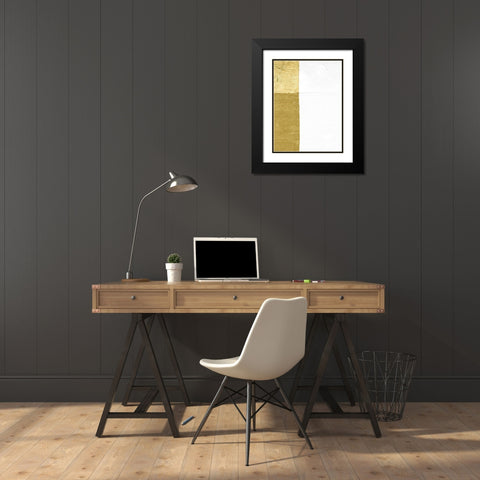 Gilded Echelon I Black Modern Wood Framed Art Print with Double Matting by Stramel, Renee W.