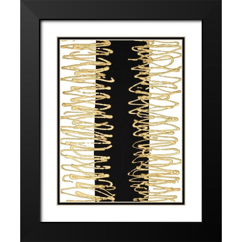 Gilded Amulet I Black Modern Wood Framed Art Print with Double Matting by Stramel, Renee W.