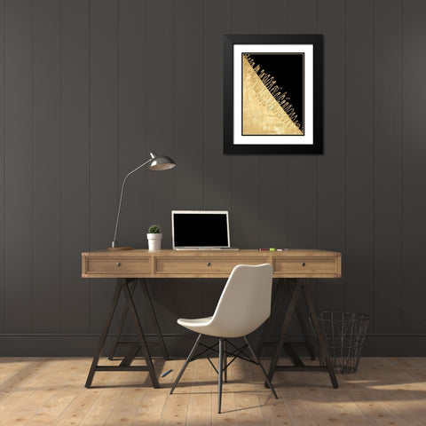 Gilded Amulet II Black Modern Wood Framed Art Print with Double Matting by Stramel, Renee W.