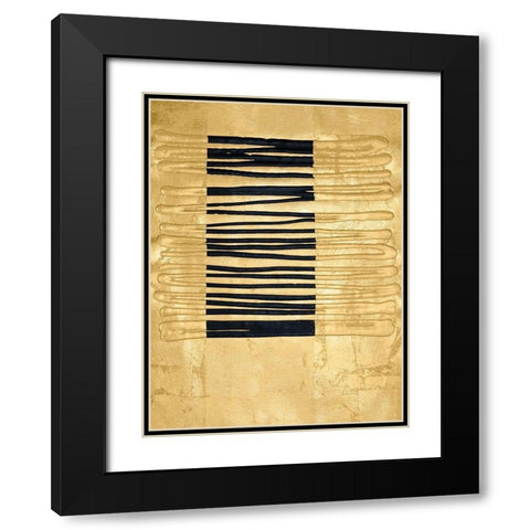 Gilded Amulet IV Black Modern Wood Framed Art Print with Double Matting by Stramel, Renee W.