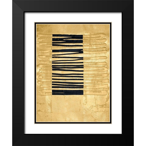 Gilded Amulet IV Black Modern Wood Framed Art Print with Double Matting by Stramel, Renee W.