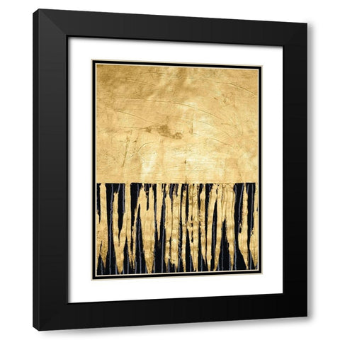 Auric II Black Modern Wood Framed Art Print with Double Matting by Stramel, Renee W.