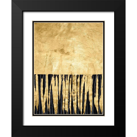 Auric II Black Modern Wood Framed Art Print with Double Matting by Stramel, Renee W.