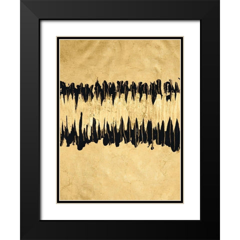 Auric IV Black Modern Wood Framed Art Print with Double Matting by Stramel, Renee W.