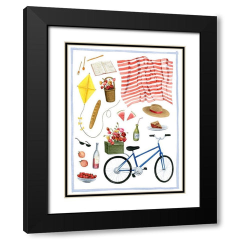Park Picnic II Black Modern Wood Framed Art Print with Double Matting by Popp, Grace