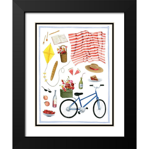 Park Picnic II Black Modern Wood Framed Art Print with Double Matting by Popp, Grace