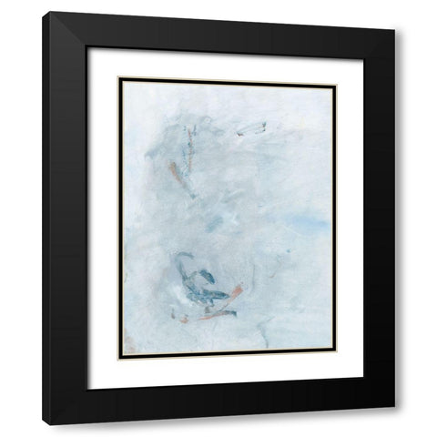 Azure Introspect I Black Modern Wood Framed Art Print with Double Matting by Stramel, Renee W.